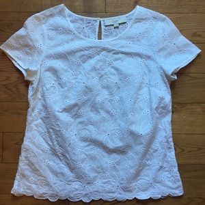 LOFT Eyelet Lace Top